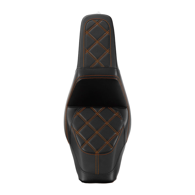 C.C. RIDER Softail Step Up Seat 2 Up Seat Diamond Stitching For Softail Street Bob FXBB Standard FXST Models 2018-2025