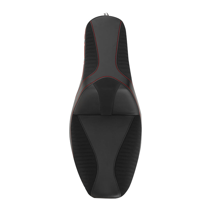 C.C. RIDER Dyna Step Up Seat 2 up Seat Alcantara Motorcycle Seats For Fat Bob Dyna Low Rider FXD/FXDWG, 2006-2017
