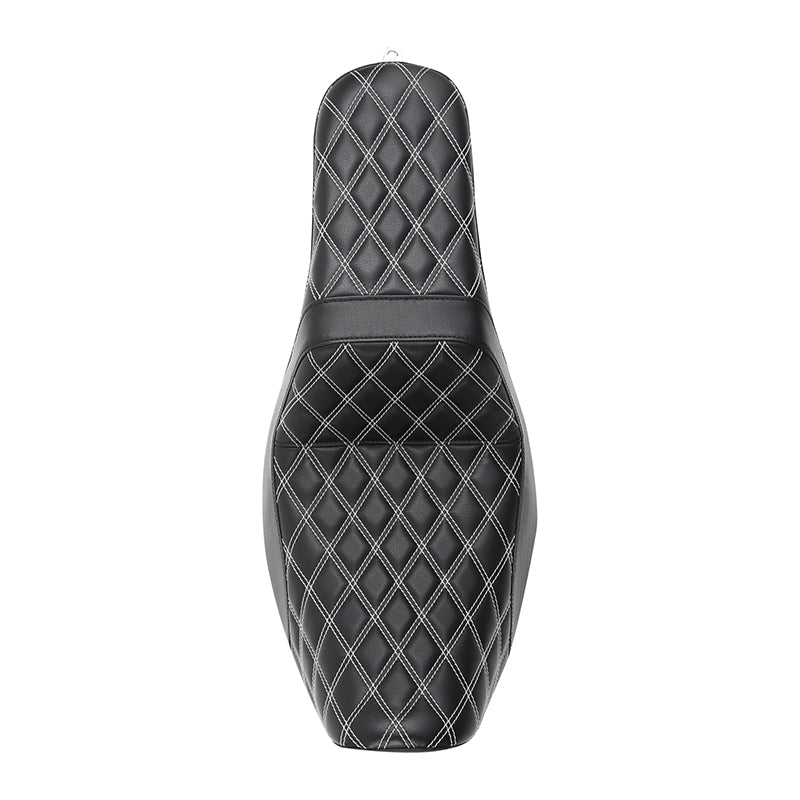 C.C. RIDER Dyna Step Up Seat 2 up Seat Diamond Stitching For Dyna Low Rider Fat Bob FXD/FXDWG, 2006-2017