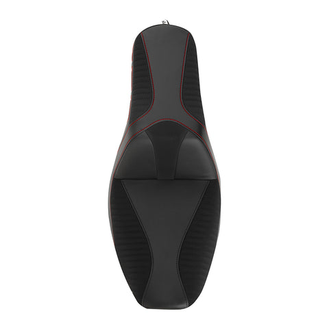 C.C. RIDER Dyna Step Up Seat 2 up Seat Alcantara Motorcycle Seats For Fat Bob Dyna Low Rider FXD/FXDWG, 2006-2017