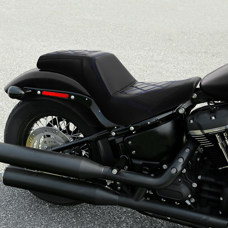 C.C. RIDER Softail Step Up Seat 2 Up Seat Diamond Stitching For Softail Street Bob FXBB Standard FXST Models 2018-2025