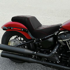 C.C. RIDER Softail Step Up Seat 2 Up Seat Diamond Stitching For Softail Street Bob FXBB Standard FXST Models 2018-2025