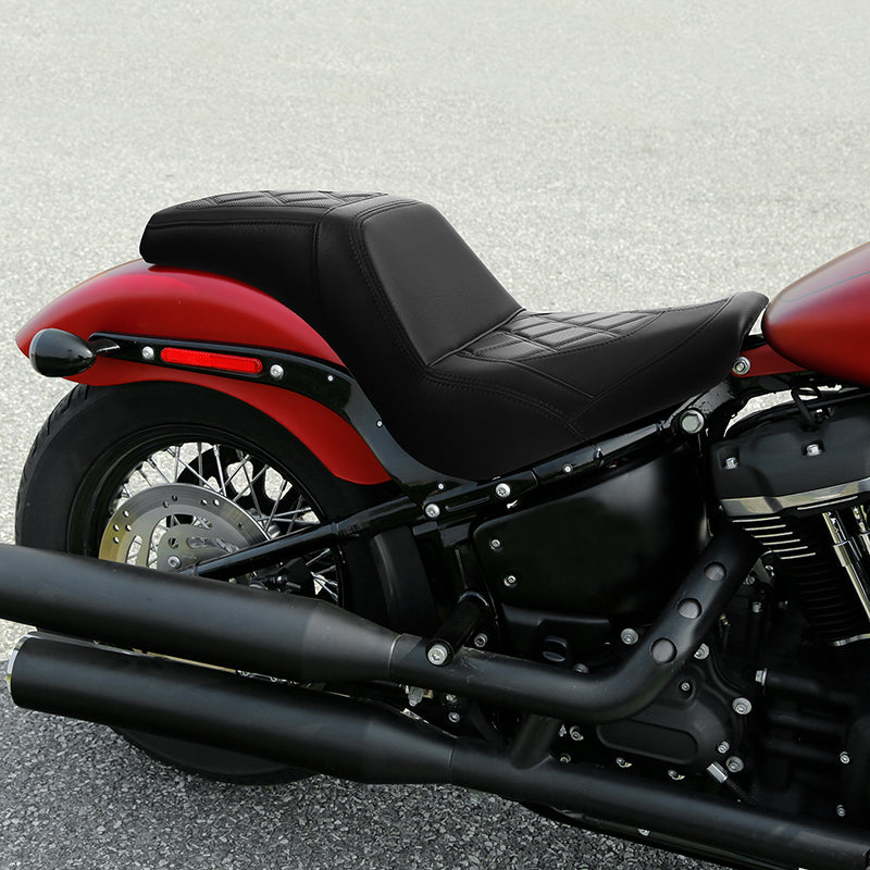 C.C. RIDER Softail Step Up Seat 2 Up Seat Diamond Stitching For Softail Street Bob FXBB Standard FXST Models 2018-2025