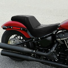 C.C. RIDER Softail Step Up Seat 2 Up Seat Diamond Stitching For Softail Street Bob FXBB Standard FXST Models 2018-2025