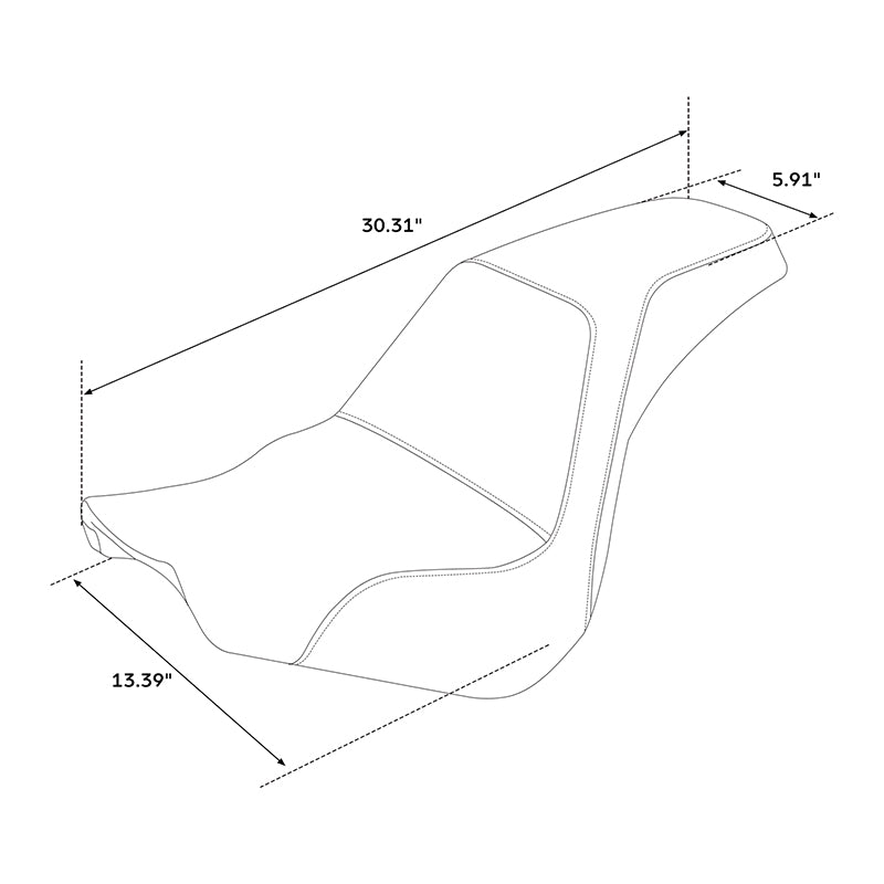 C.C. RIDER Softail Step Up Seat 2 up Seat Lattice Stitching For Softail Standard Street Bob FXBB Standard FXST, 2018-2025