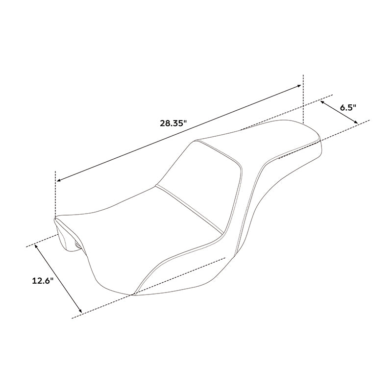 C.C. RIDER Dyna Step Up Seat 2 up Seat Lattice Stitching For Dyna Low Rider Fat Bob FXD/FXDWG, 2006-2017