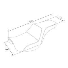 C.C. RIDER Dyna Step Up Seat 2 up Seat Alcantara Motorcycle Seats For Dyna Low Rider Fat Bob FXD/FXDWG, 2006-2017