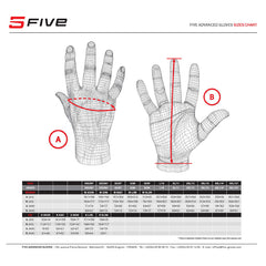 Five 5 Gloves 02 Street Stunt EVO2 Leather Men's Motorcycle S~XXXL Black & White