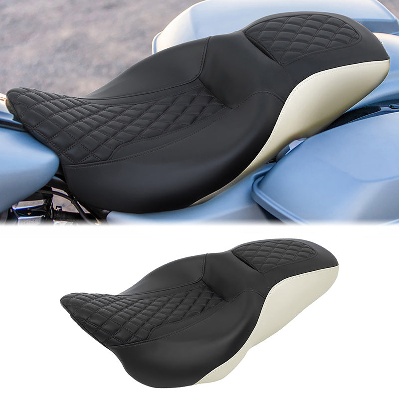 C.C. RIDER Touring Seat 2 up Seat Driver Passenger Seat Drifter For Harley Touring Street Glide Road Glide Electra Glide, 2008-2023