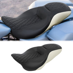 C.C. RIDER Touring Seat 2 up Seat Driver Passenger Seat Drifter For Harley Touring Street Glide Road Glide Electra Glide, 2008-2023