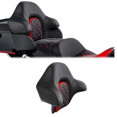 C.C. RIDER King Passenger Backrest King Touring Pack Trunk Backrest For Touring Road Glide Electra Glide Street Glide Road King, 2014-2025