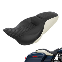 C.C. RIDER Touring Seat 2 up Seat Driver Passenger Seat Drifter For Harley Touring Street Glide Road Glide Electra Glide, 2008-2023