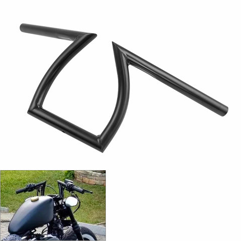 Custom Chrome 1" Handlebar Z-Style Matte Black Fits For Harley Chopper Bobber Softail Dyna Sportster