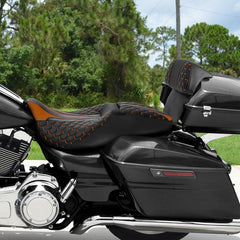 C.C. RIDER Razor Chopped Pack Trunk Backrest Passenger Backrest Pad For Harley Touring CVO Road Glide Electra Glide Road King, 2014-2025