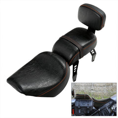C.C. RIDER Indian Scout 2 Piece 2 Up Seat Driver Passenger Seat  With Backrest Crocodile Print For Scout Bobber Sixty Scout Bobber ABS, 2018-2024