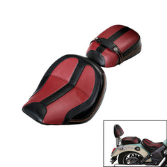 C.C. RIDER Indian Scout 2 Piece 2 Up Seat Driver Passenger Seat With Backrest For Indian Scout Sixty 100th Aniversary Scout ABS, 2015-2024