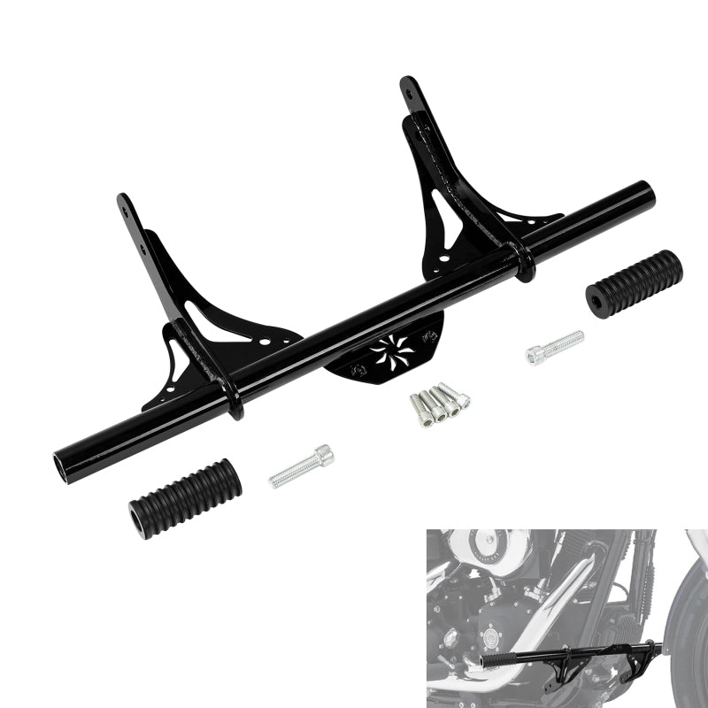 CUSTOM CHROME Front Highway Footpegs Engine Guard Crash Bar Fit For Harley Dyna '06-'17
