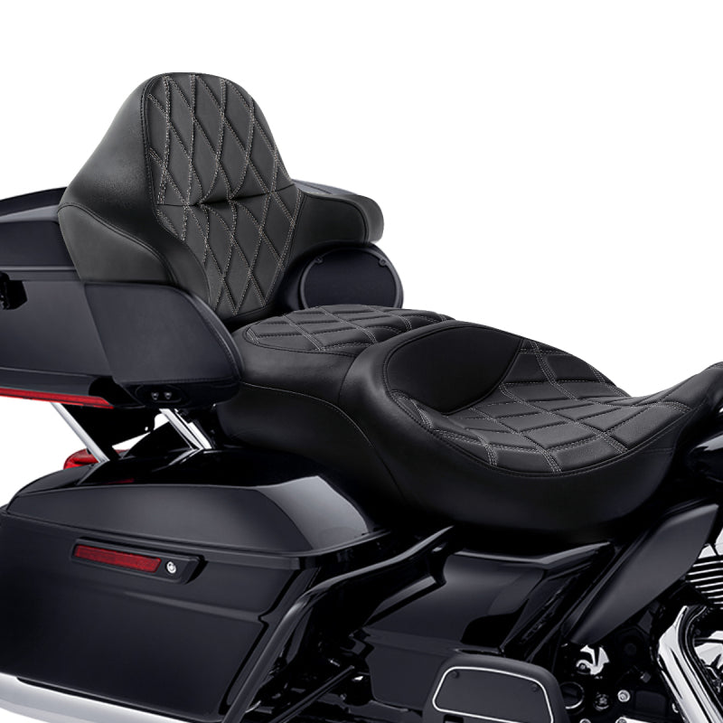 C.C. RIDER King Passenger Backrest King Touring Pack Trunk Backrest For Touring Road Glide Electra Glide Street Glide Road King, 2014-2025