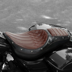 C.C. RIDER Touring Seat 2 up Seat Driver Passenger Seat Dueler For Harley Touring Street Glide Road Glide Electra Glide, 2008-2023