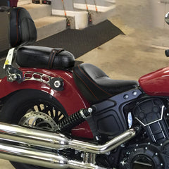 C.C. RIDER Indian Scout 2 Piece 2 Up Seat Driver Passenger Seat With Backrest Reduced Reach Seat For Indian Scout Sixty 100th Aniversary Scout ABS, 2015-2024