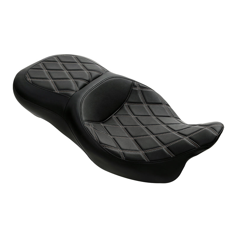Gel Seat C.C. RIDER Touring Seat 2 Up Seat Driver Passenger Seat For Harley CVO Road Glide Electra Glide Street Glide Road King Lattice, 2009-2023