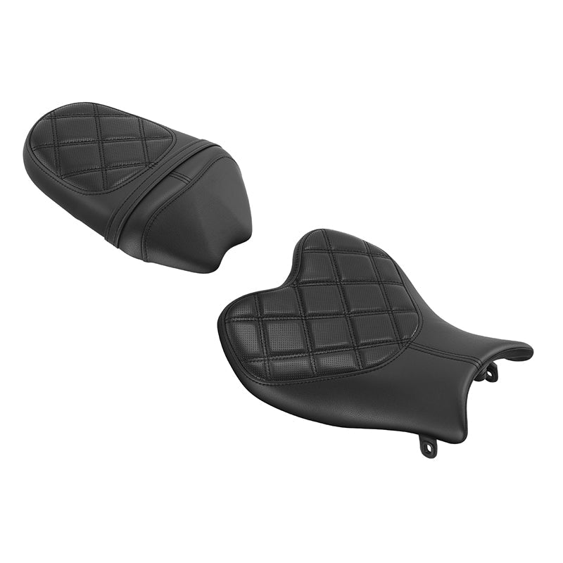 C.C. RIDER BMW S1000RR Seat Rider Passenger Seat Pillion Cushion Black Diamond Stitching For BMW S1000RR, 2019-2025