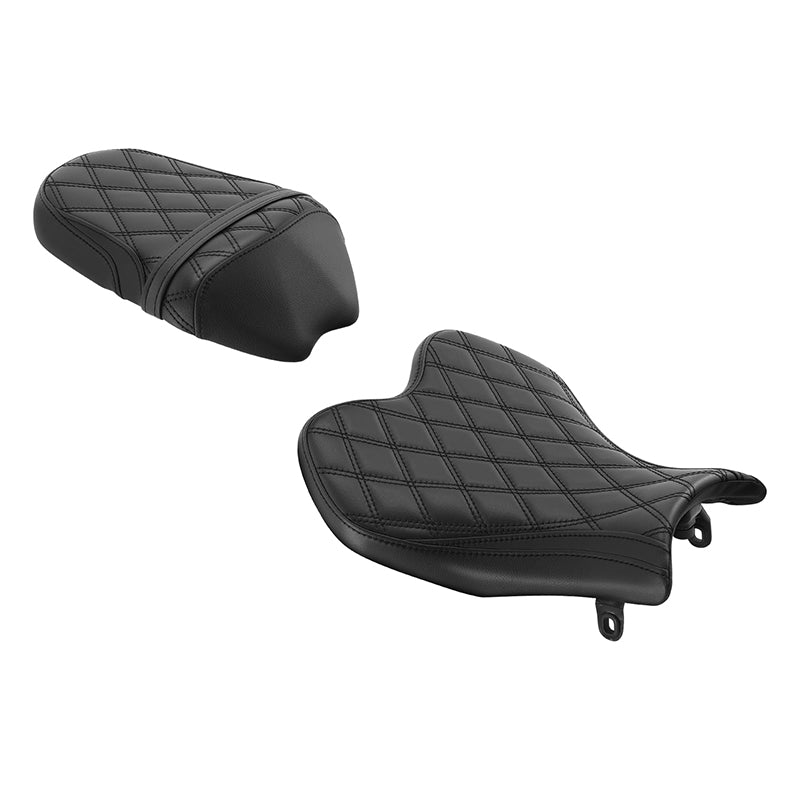 C.C. RIDER BMW S1000RR Seat Rider Passenger Seat Pillion Cushion Black Diamond Stitching For BMW S1000RR, 2019-2025