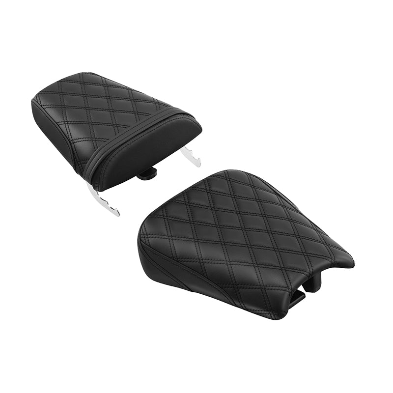 C.C. RIDER CBR600FS CBR600FR CBR600F4i Two Piece Seat Black Lattice For Honda, 2001-2003