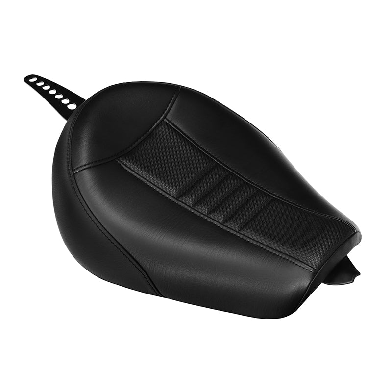 C.C.RIDER Sportster Seat Front Solo Seat Driver Rider Cushion Black Microfiber Leather, 2010-2023 XL models