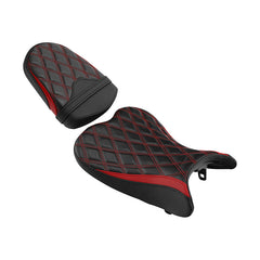 C.C. RIDER GSX-R750 GSX-R600 Front And Rear Seat Fit For SUZUKI GSXR750 GSXR600 Black Red Blue Lattice Stitch , 2006-2007
