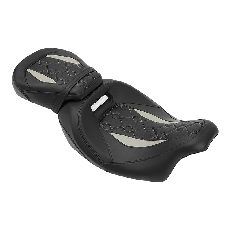 Gel Seat C.C. RIDER Touring Seat Low Profile Driver Passenger Seat For Road King Road Glide Street Glide, 2009-2023