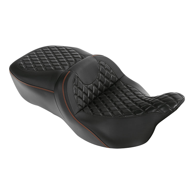 Gel Seat C.C. RIDER Touring Seat 2 Up Seat Driver Passenger Seat For Harley CVO Road King Road Glide Electra Glide Street Glide, 2009-2023