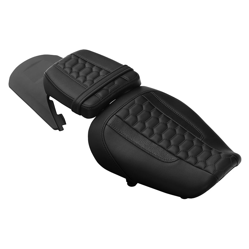 C.C. RIDER Sportster Seat 2 Piece Seat Driver And Passegner Seat Honeycomb Stitching Fit For Harley Sportster S RH1250S 2021-Later