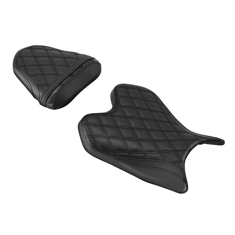 C.C. RIDER YZF R6 Front And Rear Seat For YAMAHA R6 YZFR6 Black Lattice, 2008-2016