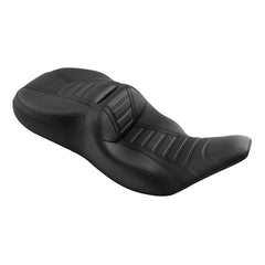 C.C. RIDER Touring Seat 2 Up Seat Driver Passenger Seat Black For Harley CVO Street Glide Road King Road Glide Electra Glide, 1997-2007
