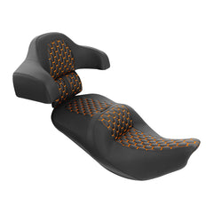 C.C.RIDER Indian Chieftain 2 Up Seat Touring Motorcycle Seat With Passenger Backrest Pad, 2014-2025