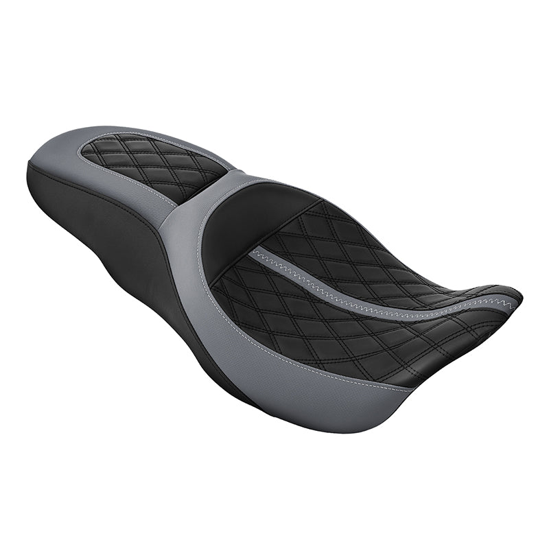 C.C. RIDER Touring Seat 2 up Seat Driver Passenger Seat For Harley Touring Street Glide Road Glide Electra Glide, 2008-2023