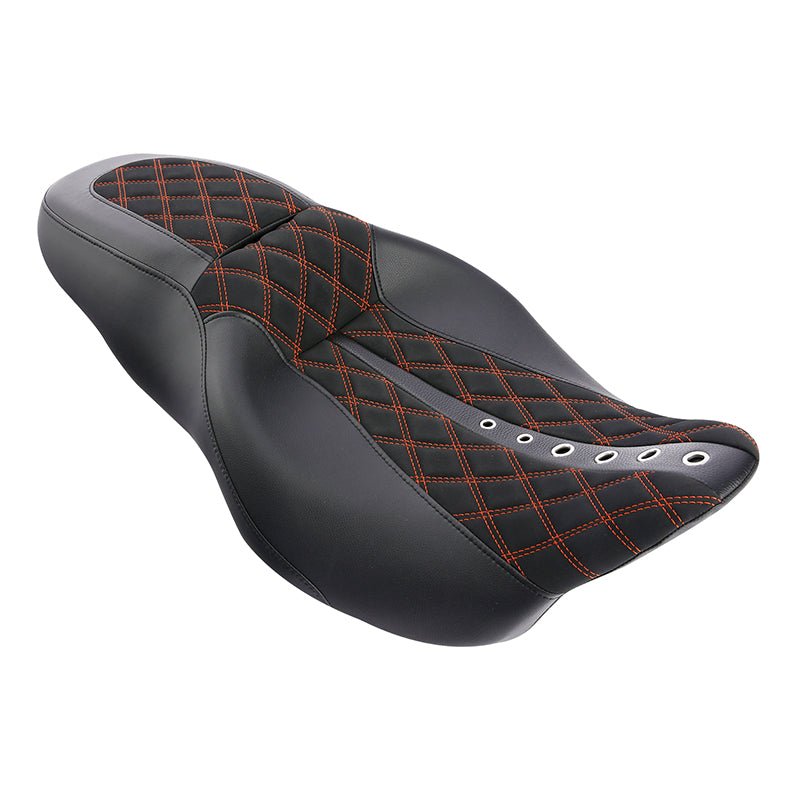 C.C. RIDER Touring Seat 2 up Seat Driver Passenger Seat Custom Motorcycle Seat For Harley Touring Electra Glide Street Glide Road Glide, 2008-2023