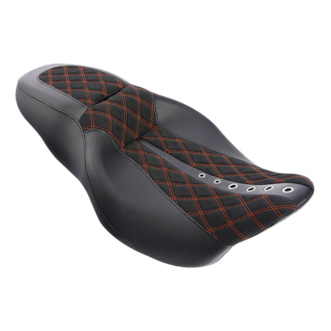 C.C. RIDER Touring Seat 2 up Seat Driver Passenger Seat Custom Motorcycle Seat For Harley Touring Electra Glide Street Glide Road Glide, 2008-2023