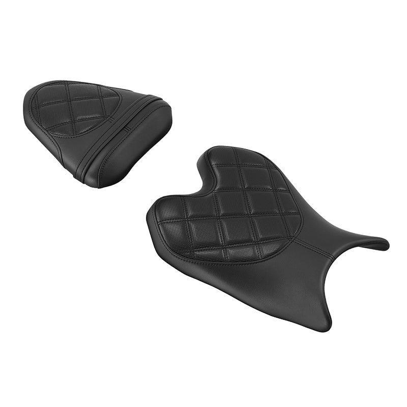 C.C. RIDER YZF R6 Front And Rear Seat For YAMAHA R6 YZFR6 Black Diamond Stitching, 2008-2016