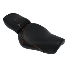 C.C.RIDER Sportster Two Piece Two Up Orange Stitching Seat For XL883N Models, 2016-2023