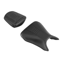 C.C. RIDER YZF R6 YZF R6S Front And Rear Seat Black Red Carbon Fiber Stitching For YAMAHA YZFR6 2003-2005 YZFR6S 2006-2009