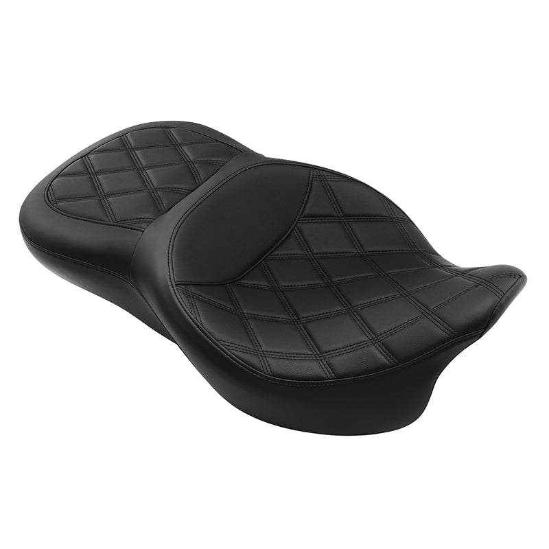 Gel Seat C.C. RIDER Touring Seat 2 Up Seat Driver Passenger Seat For Harley CVO Road Glide Electra Glide Street Glide Road King Lattice, 2009-2023