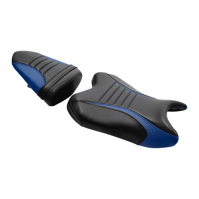 C.C. RIDER YZF R6 Front And Rear Seat Fit For YAMAHA R6 Black Blue Pillion Cushion, 2006, 2007
