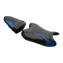 C.C. RIDER YZF R6 Front And Rear Seat Fit For YAMAHA R6 Black Blue Pillion Cushion, 2006, 2007