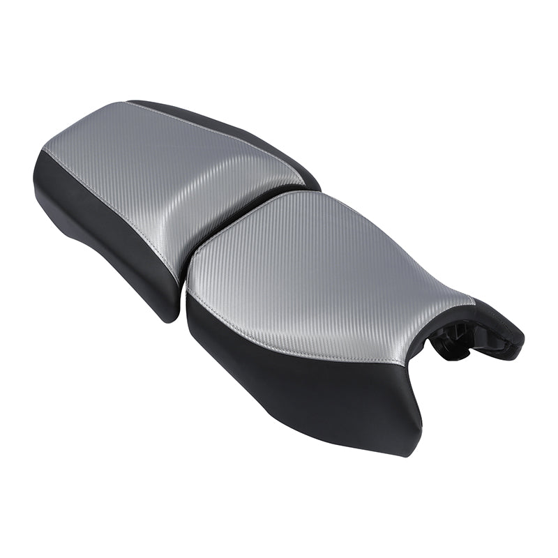 C.C. RIDER BMW R1200GS Seat Rider Passenger Seat Pillion Cushion With Sliver Carbon Fiber Fit For BMW R1200GS R1250GS Adventure, 2013-2024