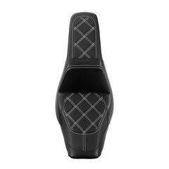 Gel Seat C.C. RIDER Softail Step Up Seat 2 Up Seat Diamond Stitching For Street Bob Softail FXBB Standard FXST Models 2018-2025