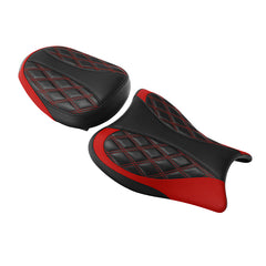 C.C. RIDER GSX1300R Front And Rear Seat Fit For SUZUKI Hayabusa GSX1300R Alien Style Red Lattice Stitch, 2008-2020