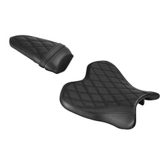 C.C. RIDER YZF R1 Front And Rear Seat For YAMAHA YZFR1 Black Lattice Stitching, 2015-2024