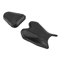 C.C. RIDER YZF R6 Front And Rear Seat For YAMAHA R6 YZFR6 Black Carbon Fiber Stitching, 2008-2016